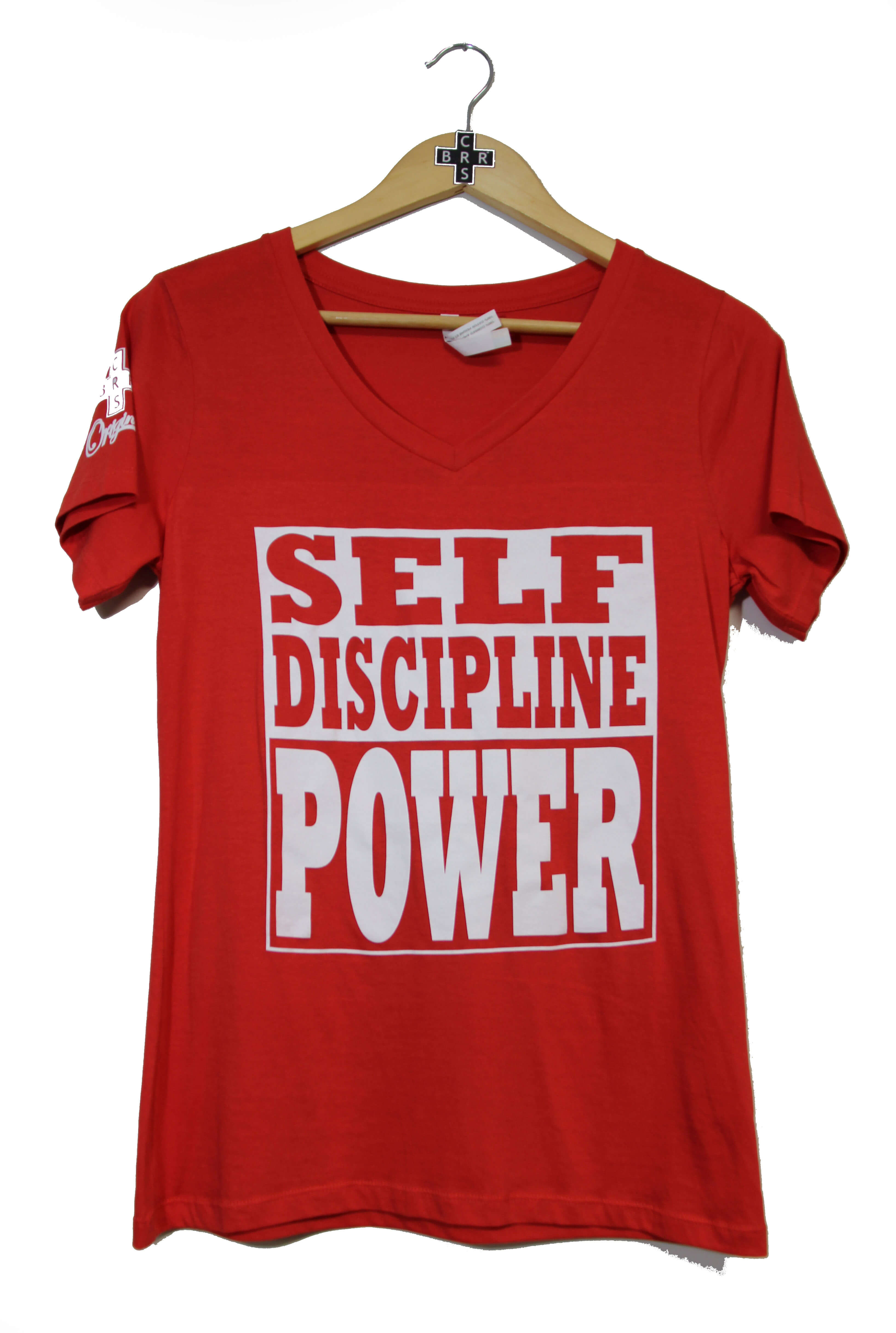 "Self Discipline Is Power" Women's V-Neck - ORIGINAL print