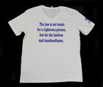 "The Law Is For The Lawless" Men's V-Neck- ORIGINAL print