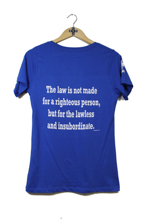 "The Law Is For The Lawless" Women's V-Neck - ORIGINAL print